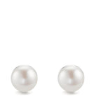 Fülbevaló Ezüst ródiumozott édesvízi tenyésztett gyöngy, 2 Gyöngyök, 11 mm Ø11 mm