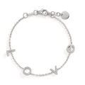 Karkötő Ezüst Cirkónia ródiumozott 16-18 cm