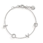 Karkötő Ezüst Cirkónia ródiumozott 16-18 cm