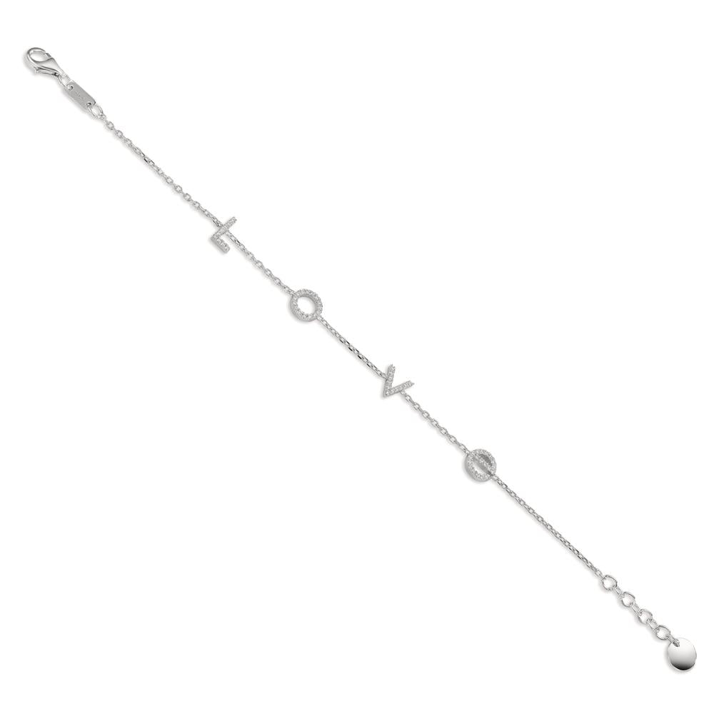 Karkötő Ezüst Cirkónia ródiumozott 16-18 cm