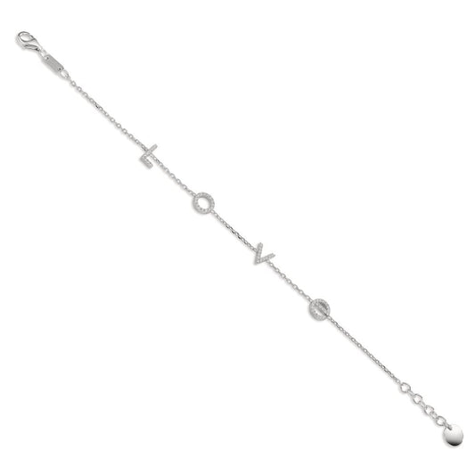 Karkötő Ezüst Cirkónia ródiumozott 16-18 cm