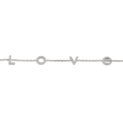 Karkötő Ezüst Cirkónia ródiumozott 16-18 cm