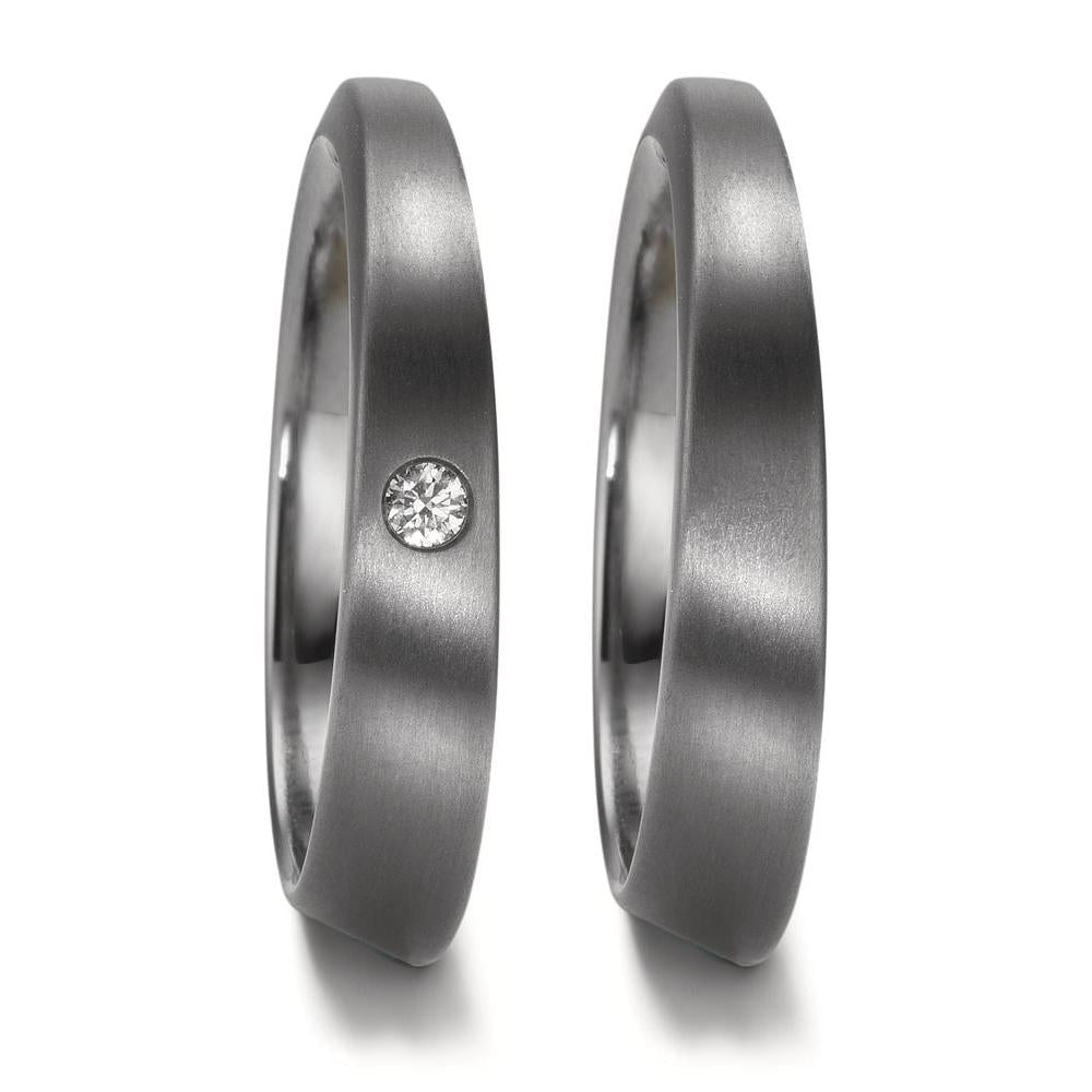 Partnergyűrű 999 tantál Gyémánt 0.03 ct, w-si