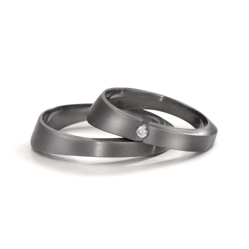 Partnergyűrű 999 tantál Gyémánt 0.03 ct, w-si