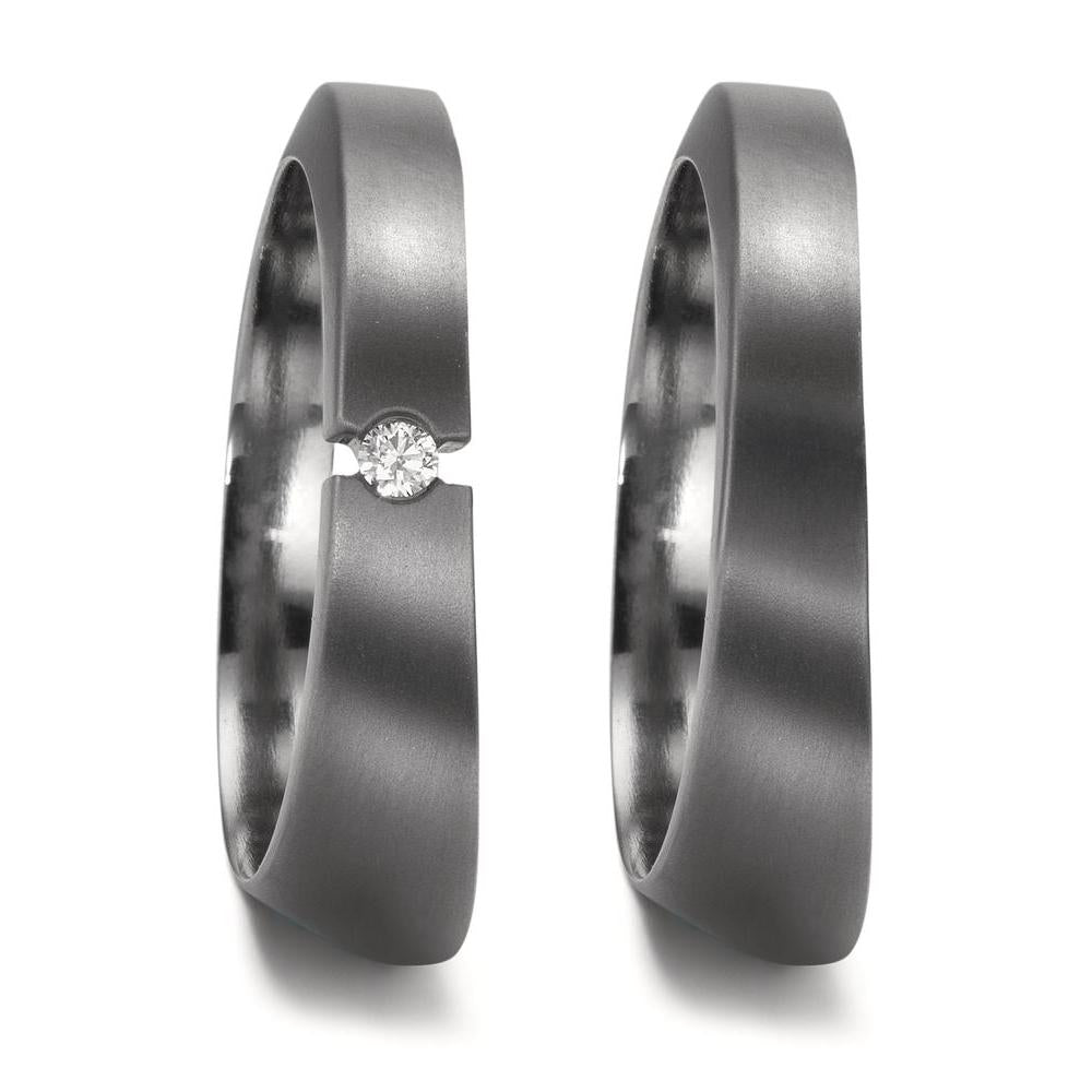 Partnergyűrű 999 tantál Gyémánt 0.03 ct, w-si