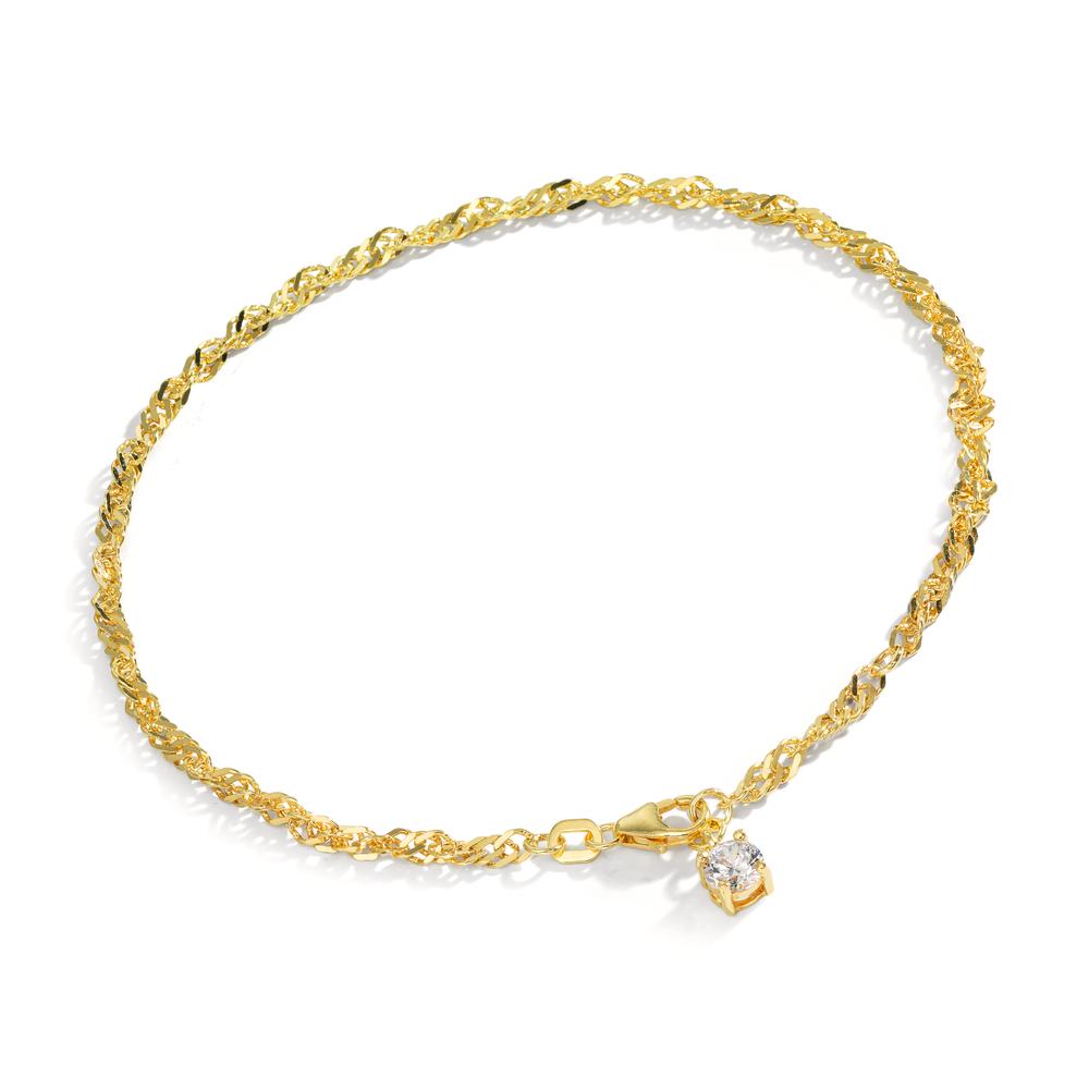 Bokalánc Ezüst Cirkónia aranyozott 23-25 cm