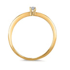 Szoliter gyűrű 750/18 K sárga arany Gyémánt 0.03 ct, w-si