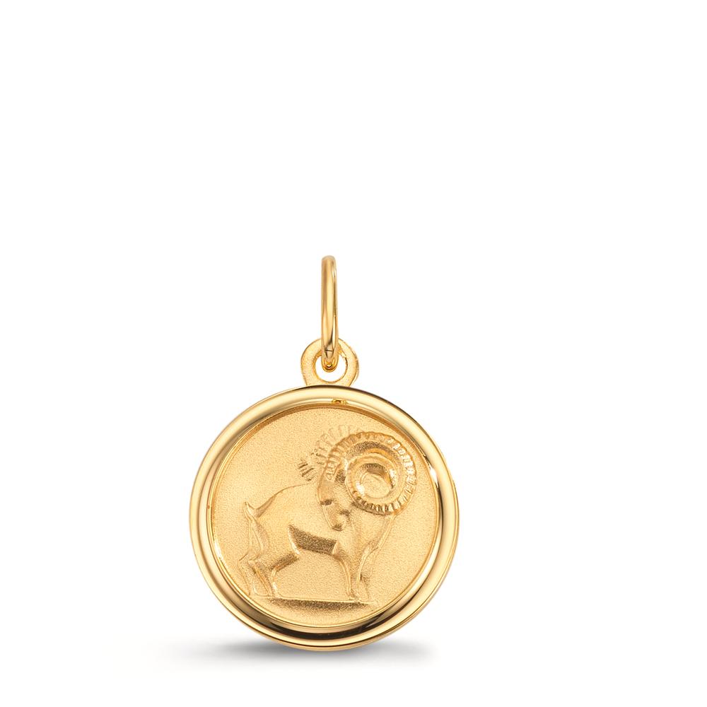 Gravírozott medál 375/9 K sárga arany Ø12 mm