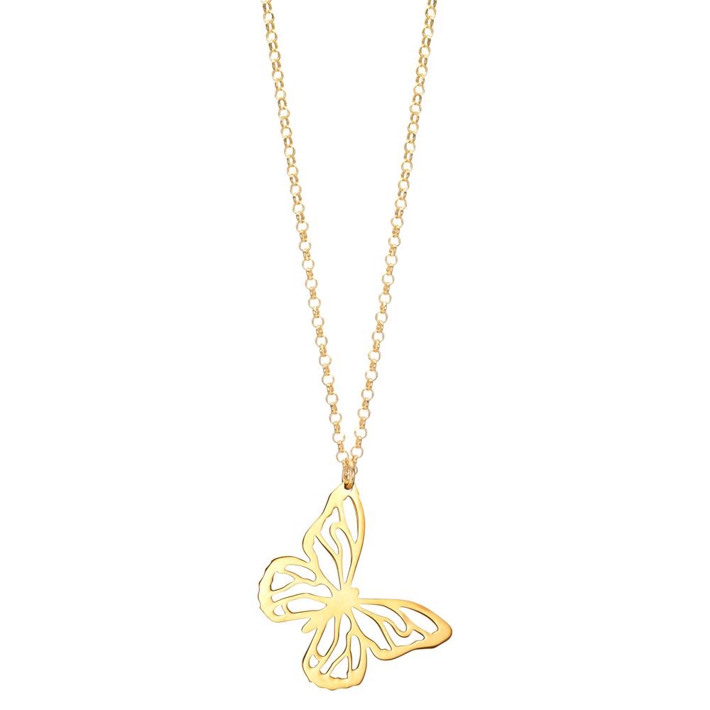 Collier Ezüst aranyozott Pillangó 40-44 cm