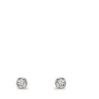 Fülbevaló 375/9 K fehér arany Cirkónia 2 Kövek Ø2.9 mm