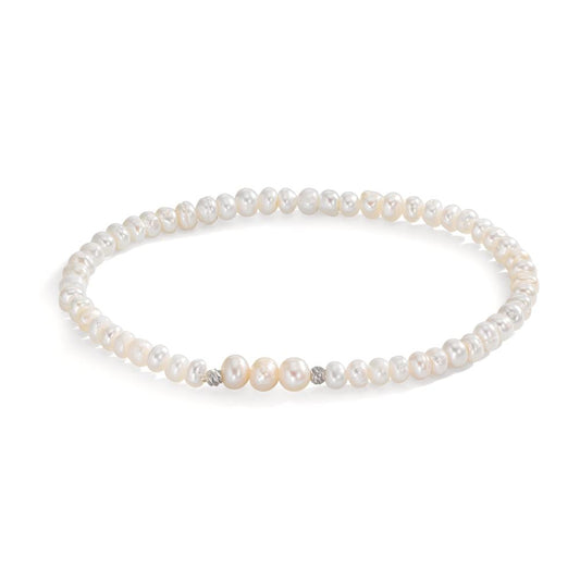 Karkötő Rozsdamentes acél édesvízi tenyésztett gyöngy 3.5-4 mm 17 cm