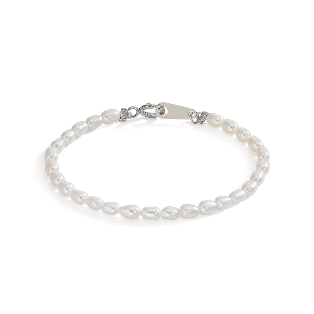 Karkötő Ezüst ródiumozott édesvízi tenyésztett gyöngy, 2.5 mm 11.5 cm