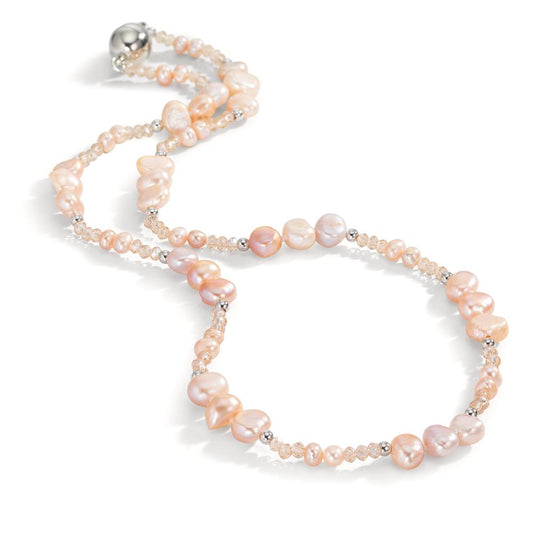 Nyakékek Rozsdamentes acél Kristály Rózsaszín édesvízi tenyésztett gyöngy Rózsaszín 45 cm