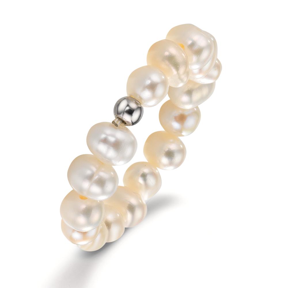 Gyűrű Rozsdamentes acél édesvízi tenyésztett gyöngy, 4.5 mm