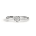 Gyűrű 750/18 K fehér arany Gyémánt 0.06 ct, 7 Kövek, w-si