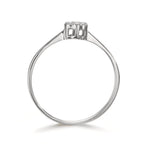 Gyűrű 750/18 K fehér arany Gyémánt 0.06 ct, 7 Kövek, w-si