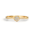 Gyűrű 750/18 K sárga arany Gyémánt 0.06 ct, 7 Kövek, w-si