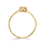 Gyűrű 750/18 K sárga arany Gyémánt 0.06 ct, 7 Kövek, w-si