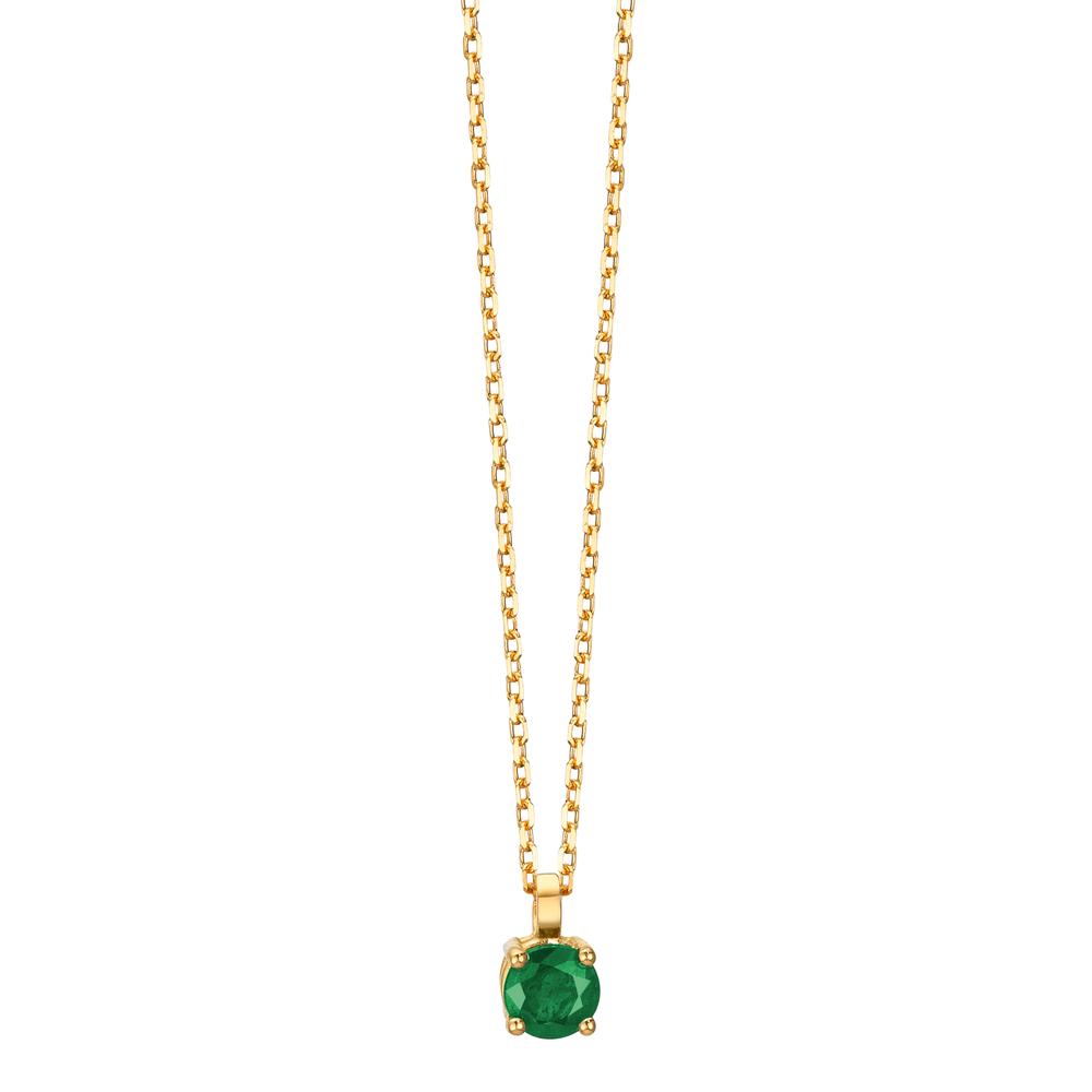 Nyakékek 750/18 K sárga arany Smaragd 0.22 ct 42 cm