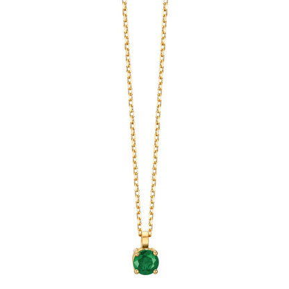 Nyakékek 750/18 K sárga arany Smaragd 0.22 ct 42 cm