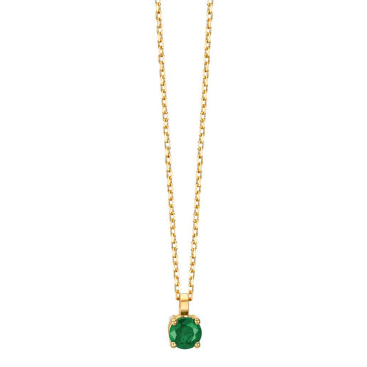 Nyakékek 750/18 K sárga arany Smaragd 0.22 ct 42 cm