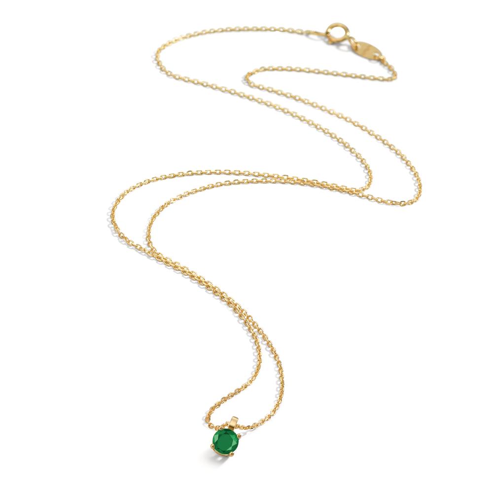 Nyakékek 750/18 K sárga arany Smaragd 0.22 ct 42 cm