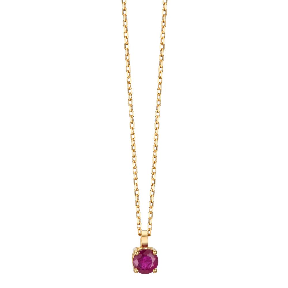Nyakékek 750/18 K sárga arany Rubin 0.26 ct 42 cm
