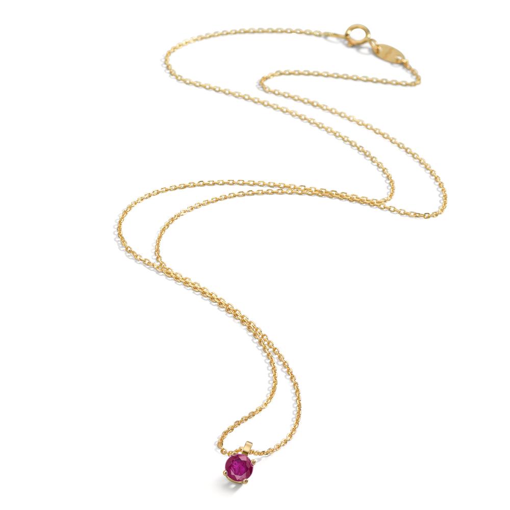 Nyakékek 750/18 K sárga arany Rubin 0.26 ct 42 cm