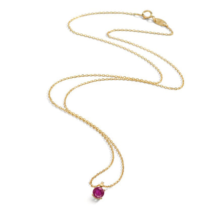 Nyakékek 750/18 K sárga arany Rubin 0.26 ct 42 cm