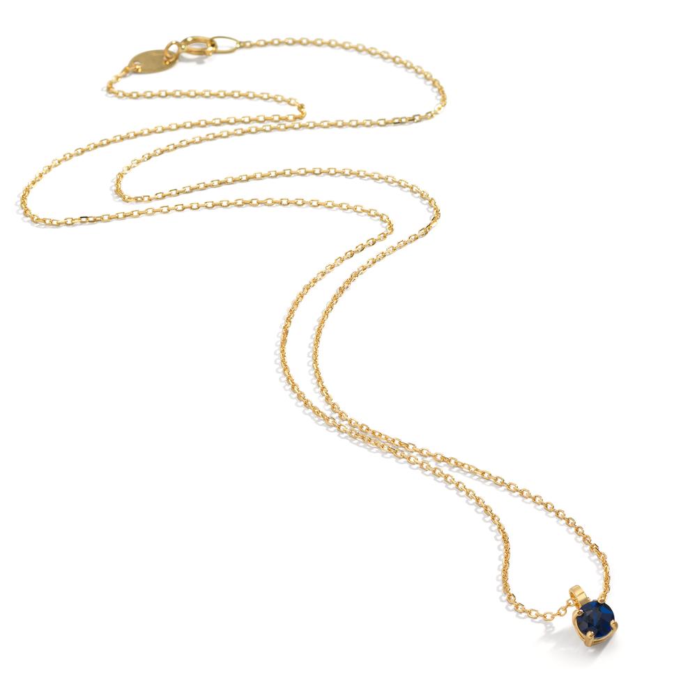 Nyakékek 750/18 K sárga arany Zafír 0.28 ct 42 cm