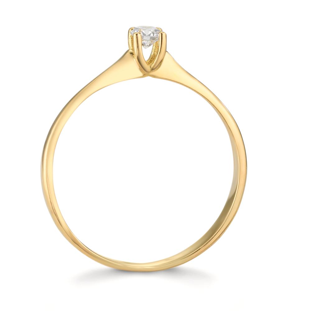Szoliter gyűrű 750/18 K sárga arany Gyémánt 0.09 ct, w-si