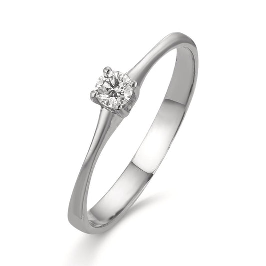 Szoliter gyűrű 750/18 K fehér arany Gyémánt 0.09 ct, w-si