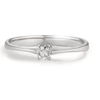 Szoliter gyűrű 750/18 K fehér arany Gyémánt 0.09 ct, w-si