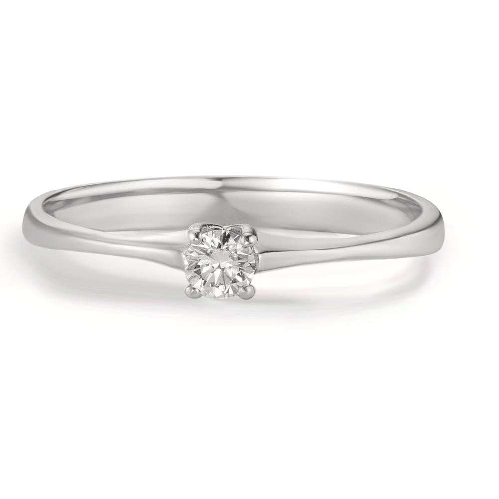Szoliter gyűrű 750/18 K fehér arany Gyémánt 0.09 ct, w-si