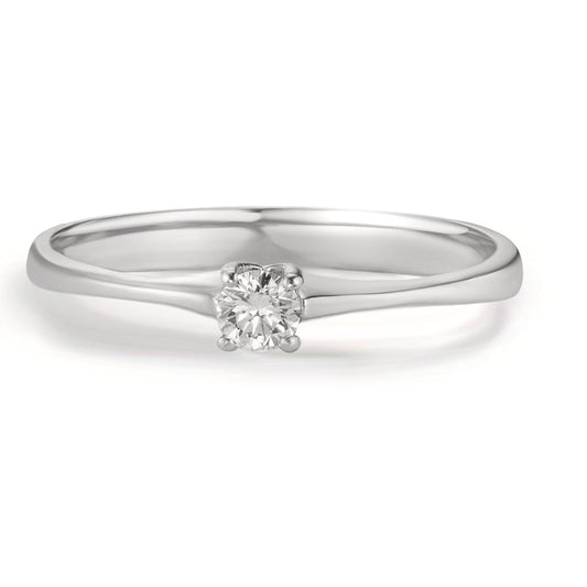 Szoliter gyűrű 750/18 K fehér arany Gyémánt 0.09 ct, w-si