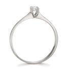 Szoliter gyűrű 750/18 K fehér arany Gyémánt 0.09 ct, w-si