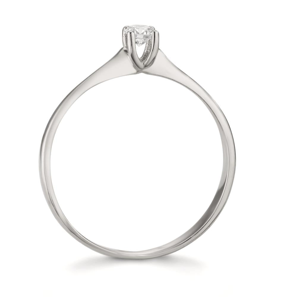 Szoliter gyűrű 750/18 K fehér arany Gyémánt 0.09 ct, w-si