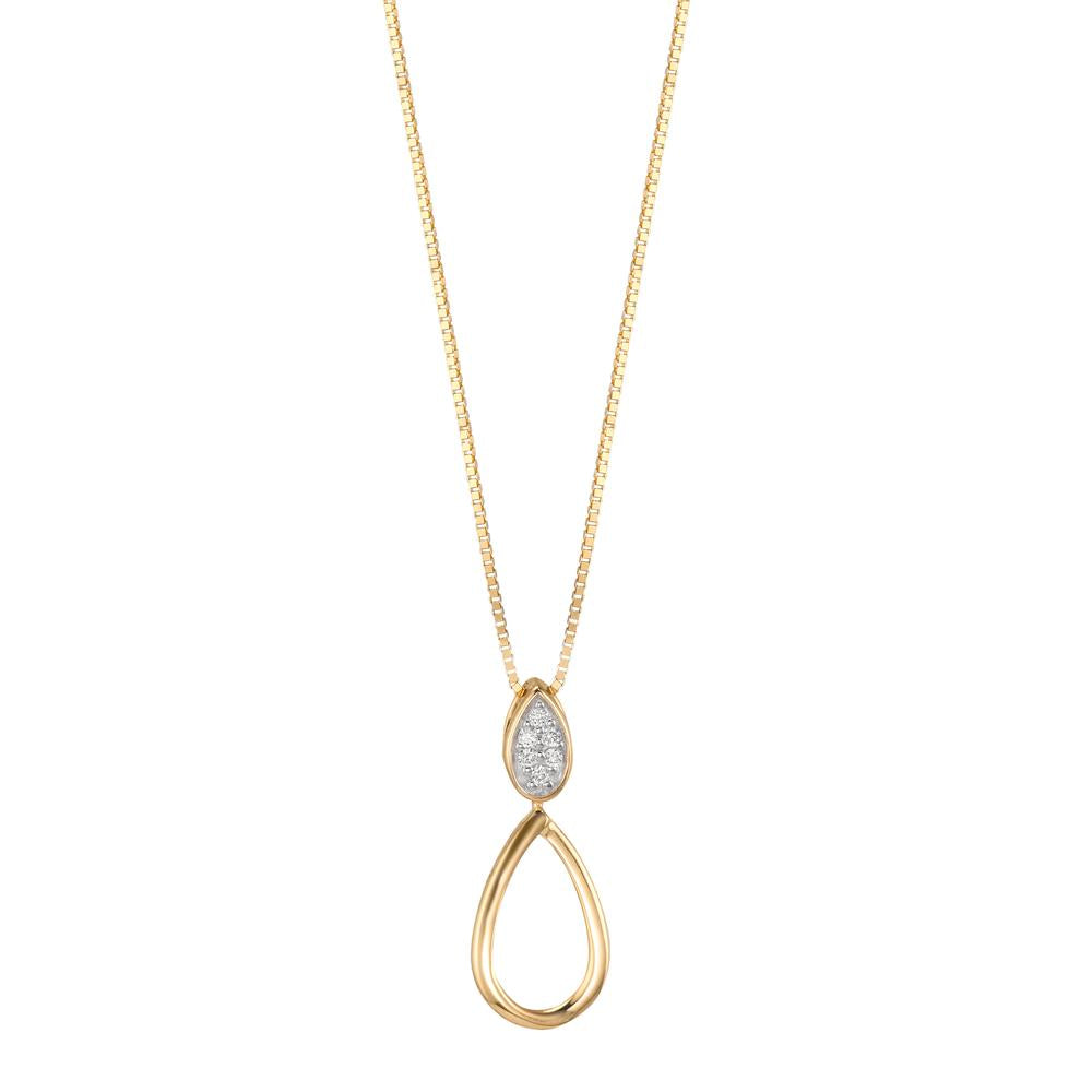 Medál 750/18 K sárga arany Gyémánt 0.03 ct, 6 Kövek, w-pi1