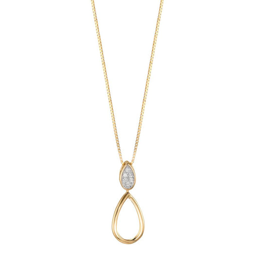 Medál 750/18 K sárga arany Gyémánt 0.03 ct, 6 Kövek, w-pi1