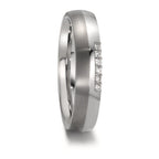 Partnergyűrű Rozsdamentes acél, Titán Gyémánt 0.09 ct, 6 Kövek, w-si