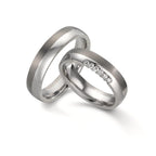 Partnergyűrű Rozsdamentes acél, Titán Gyémánt 0.09 ct, 6 Kövek, w-si