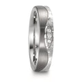 Partnergyűrű Rozsdamentes acél, Titán Gyémánt 0.045 ct, 3 Kövek, w-si