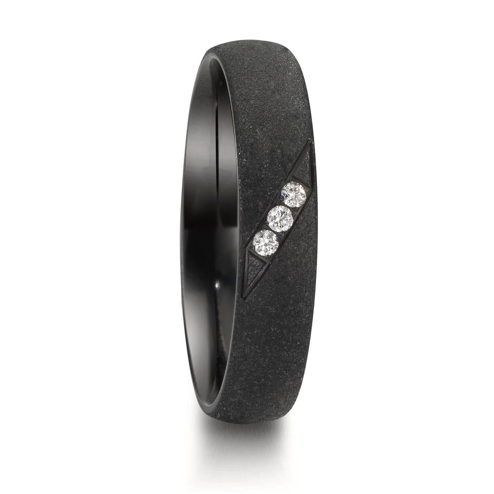 Partnergyűrű Cirkónium Gyémánt 0.045 ct, 3 Kövek, w-si