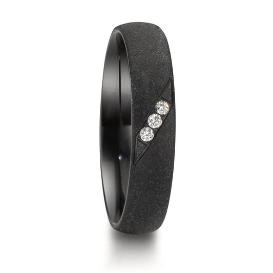 Partnergyűrű Cirkónium Gyémánt 0.045 ct, 3 Kövek, w-si