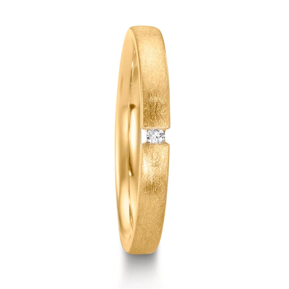 Partnergyűrű 750/18 K sárga arany Gyémánt 0.015 ct, w-si