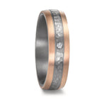 Partnergyűrű 999 tantál, 585/14 K rozé arany Gyémánt 0.02 ct, w-si