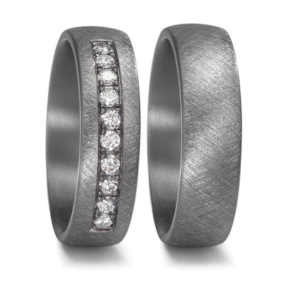 Partnergyűrű 999 tantál Laborban növesztett gyémánt 0.25 ct, 10 Kövek, tw-vsi