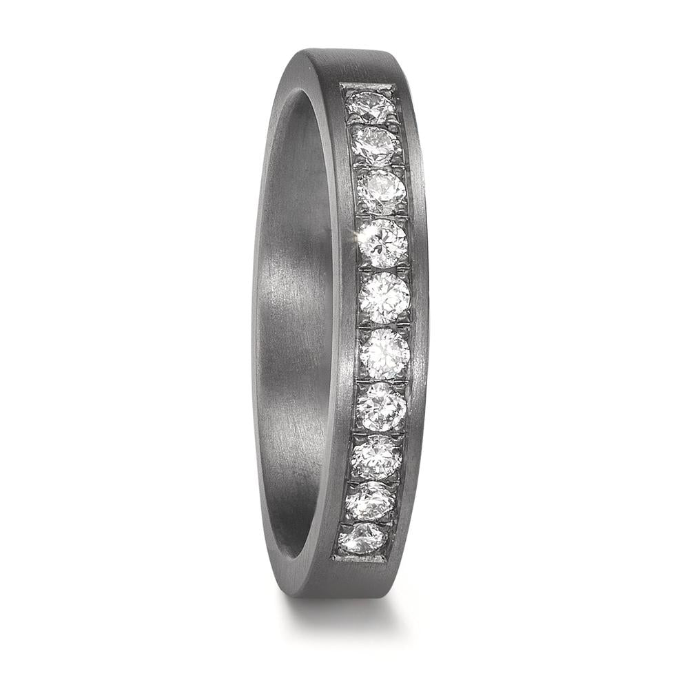 Partnergyűrű 999 tantál Laborban növesztett gyémánt 0.25 ct, 10 Kövek, tw-vsi