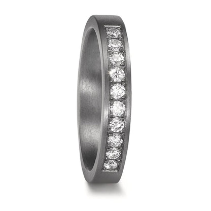 Partnergyűrű 999 tantál Laborban növesztett gyémánt 0.25 ct, 10 Kövek, tw-vsi