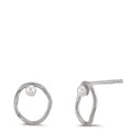 Fülbevaló Ezüst édesvízi tenyésztett gyöngy Fehér, 2 Gyöngyök, 3 mm Ø11 mm